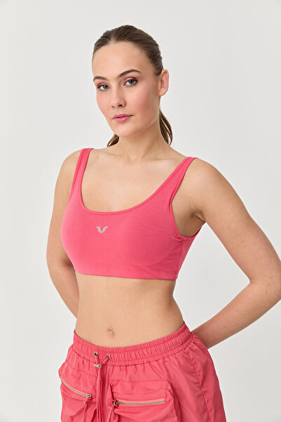 bilcee Camel Crop Top Bra - Βιολογικό βαμβάκι, Υποστήριξη, για Sports και Cas...
