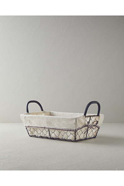 English Home Lydia Metal Ekmek Sepeti Bej