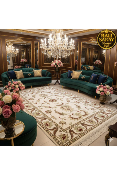 HALI SARAY CONCEPT YÜN HALI UŞAK  SAF YÜN  SÜPER HALI KAHVE ANTRASİT 01052