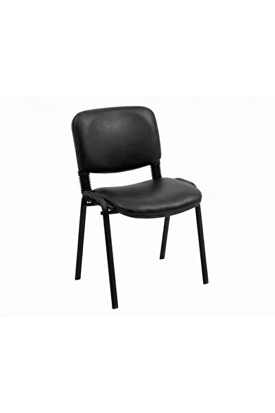 Ofisbazaar Form Siyah Misafir Sandalyesi| Dayanıklı Metal Ayaklı Bekleme Sand...