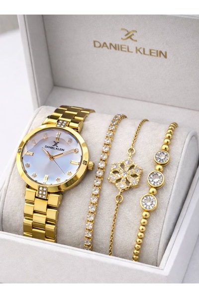 Daniel Klein Royal Kadın Kol Saati – Çelik Kordon Gold Silver – & Taşlı Bilek...