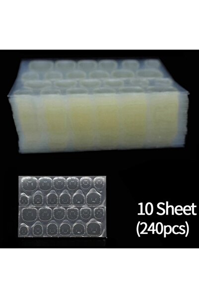 Choice 240 قطعة من غراء هلام الأظافر مزدوج الوجهين من الذهب، شريط لاصق شفاف ل...