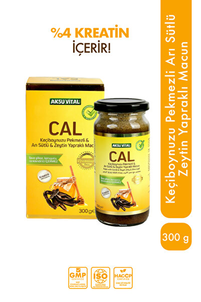 Aksu Vital Cal Keçiboynuzu Pekmezli Arı Sütlü Zeytin Yapraklı Macun 300 gr