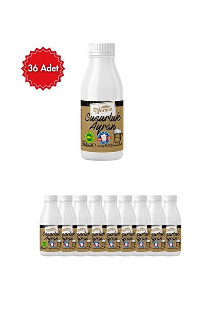 YÖRSAN Susurluk Ayran 2,3 Yağlı 265 ml x 36 Adet – Doğal Fermente Yoğurt