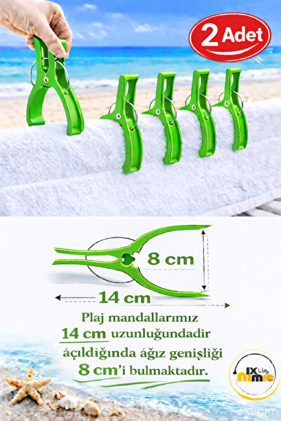 MixmioLife Havlu Mandalı Rüzgar Önleyici 14cm XXL Havlu Tutucu Mandal Güçlü P...