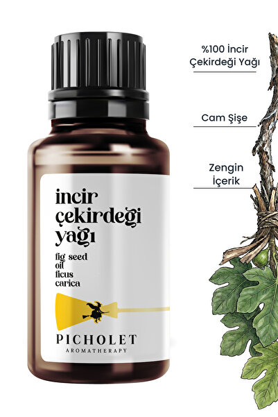 Picholet İncir Çekirdeği Yağı 30 ml Soğuk Sıkım %100 Saf ve Doğal (Fig Seed Oil)
