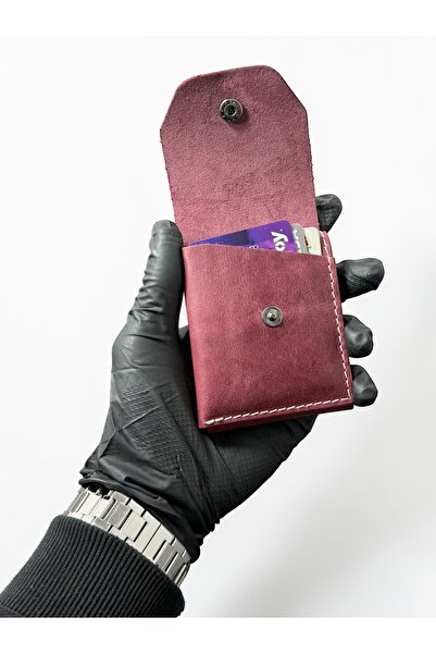 NZCLUB %100 Hakiki Crazy Deri El yapımı Minimalist Cüzdan - Crazy Deri Şık Ka...