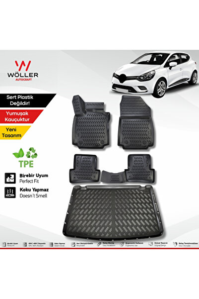 wöller Renault Clio 4 Uyumlu Paspas Bagaj Havuzu 2012 2019 Arası 3d Havuzlu