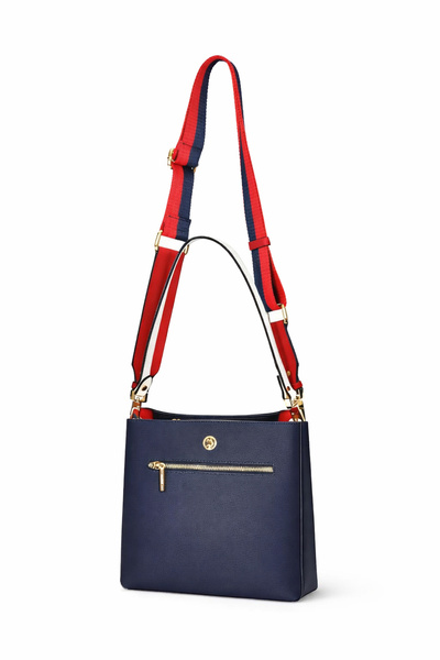 U.S. Polo Assn. Γυναικεία τσάντα χιαστί με λουράκι Navy Blue-White Us24276