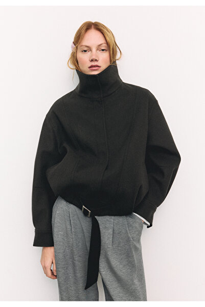 Stradivarius Oversize soft-touch bomber jacket