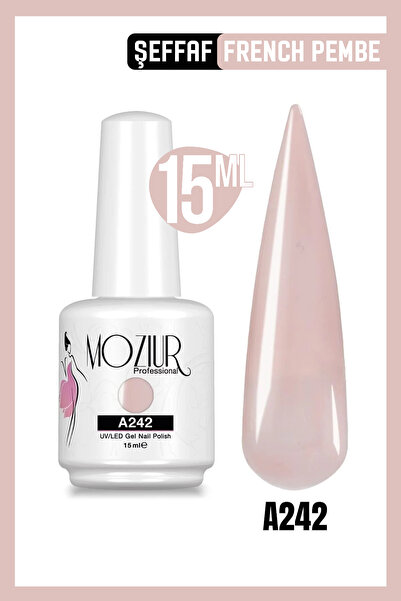 MOZIUR Kalıcı Oje Uv Led A242 (FRENCH RENGİ) 15ml