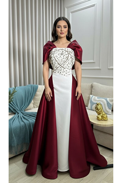 EVENTTANA فستان ايفنتانا باربي مطرز يدوي بوشاح ميكادو