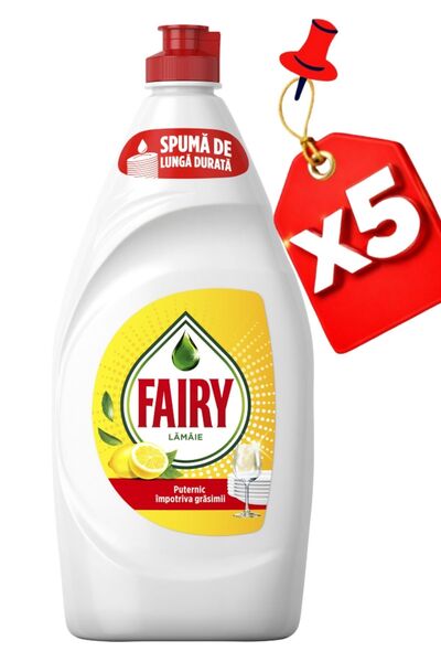 Fairy Detergent lichid de vase 750ml Lămâie x5