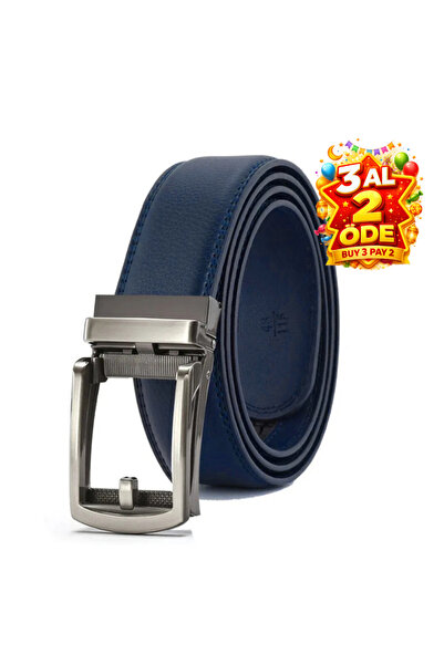 Bosskan YENi lacivert Erkek Otomatik Tokalı Raylı Deliksiz Kemer