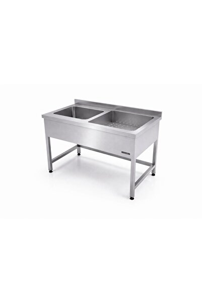 sc sonsesconcept Sebze Süzme ve Yıkama Tezgahı, Paslanmaz, Krom, 120x60x85