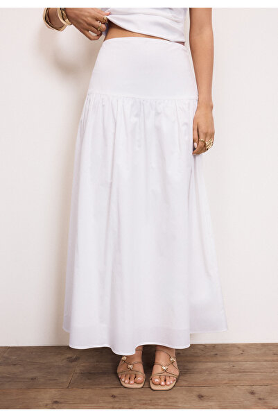Stradivarius Poplin layered maxi skirt