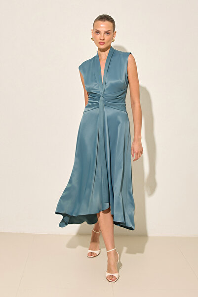 Setre Rochie fără mâneci cu decolteu în V cu detaliu la talie