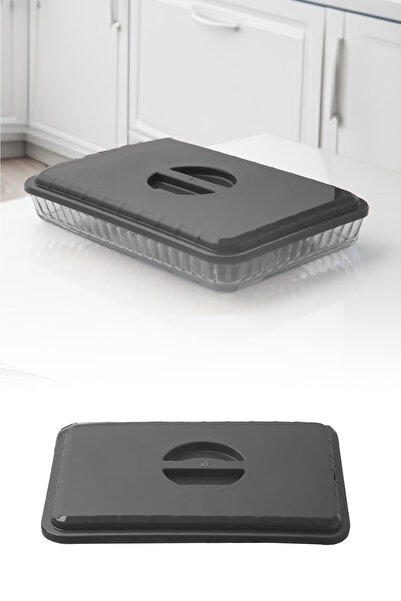 omilife Gri Renk Dikdörtgen Borcam Kapağı Sızdırmaz Ve Dayanıklı Plastik Malz...