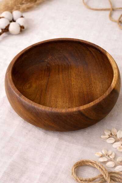 LEONEV Natural Acacia Bowl 22X8 cm