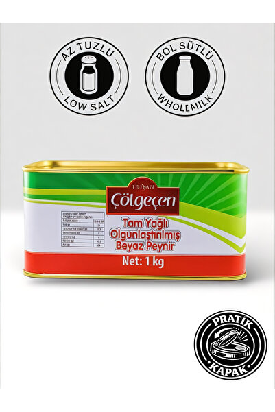 Çölgeçen Trakya Tam Yağlı Sert-Orta Sert Beyaz Peynir 1 Kg | Şirden Mayalı Te...