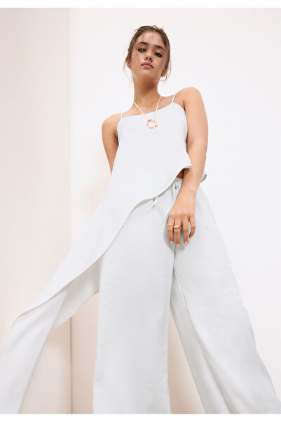 Stradivarius Asymmetric satin top