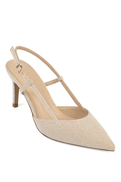 Capone Outfitters Susie Genuine Leather Lined Pointed Toe Mid-Heel Glitter Op...