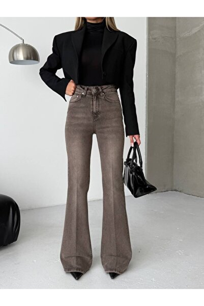 HerTon Ψηλόμεσο φαρδύ τζιν παντελόνι