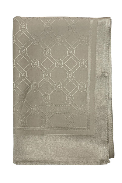 Vakko Jakarlı İpek Şal - Yeni Hologram - Koyu Taş