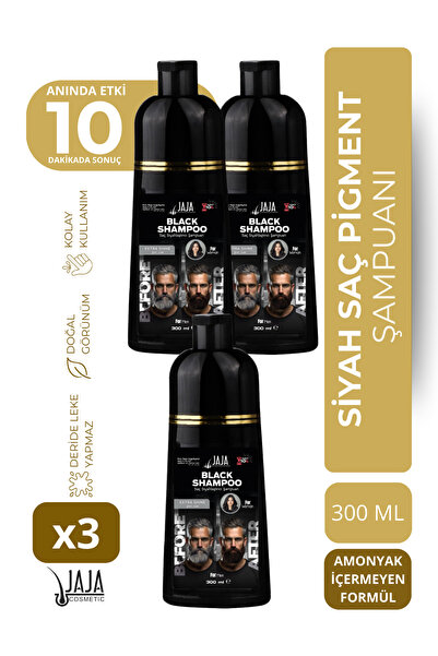 Jaja 3'lü Set Saç Siyahlaştırıcı Şampuanı | Beyazlar İçin 300 ML x 3 Adet