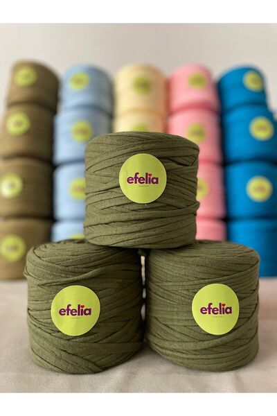 Leila shop Khaki Combed Cotton Yarn Bag Knitting Yarn - (600-650Gr) 1 Piece