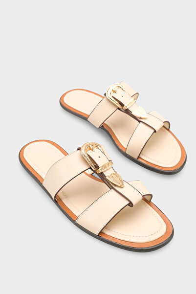 Capone Outfitters Lanni Buckle Flat Heeled Women's Slippers