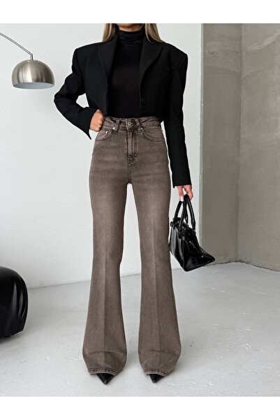HerTon High Waist Wide Leg Jean Trousers