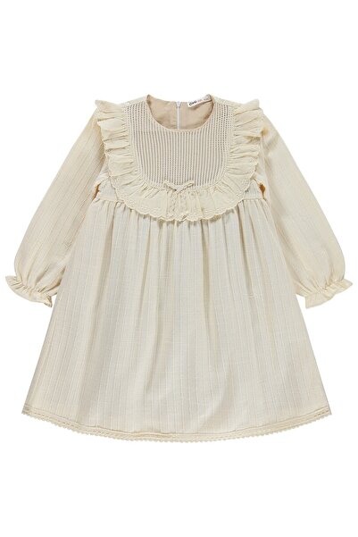 Civil Girls Roba Haljina sa volanima za uzrast 6-9 godina - Bež 7-8 godina
