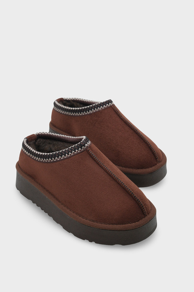 Capone Outfitters Papuci de interior pentru femei Carroll, cu talpă groasă, c...