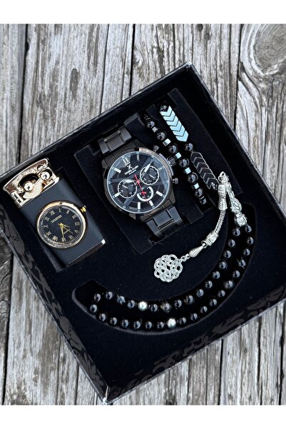 Daniel Klein Orijinal Kol Saati Doğal Taş Tespih Ve Bileklik Işıklı Çakmak Se...