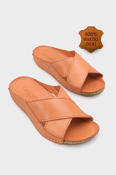 Capone Outfitters Sophi Genuine Leather Soft Comfort Women's Slippers