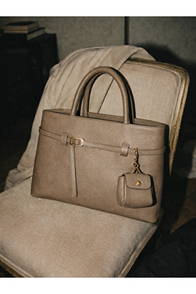 Juvis Bag Classic Buckle Vizon Fermuarlı Suni Deri Kadın El Çantası Mini Cüzd...