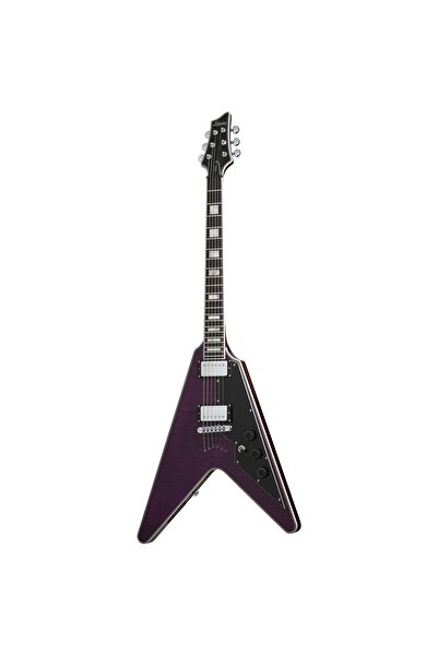 Schecter V-1 Custom Elektro Gitar (Trans Purple)
