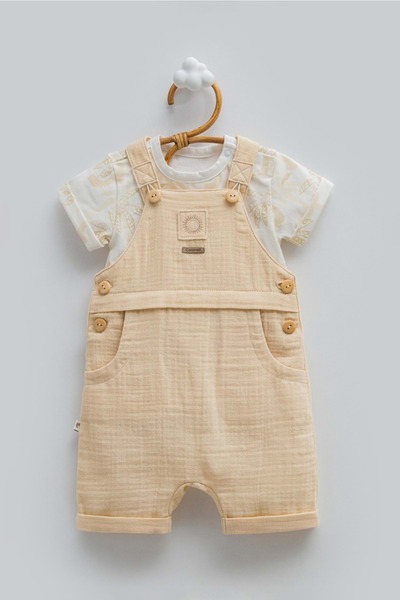 Caramell Free Boy Muslin Salopet Beige