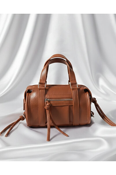 Çanta Trend Women's Mini Bowling Bag Brown
