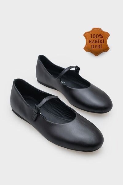 Capone Outfitters Sheri Hakiki Deri Kadın Babet