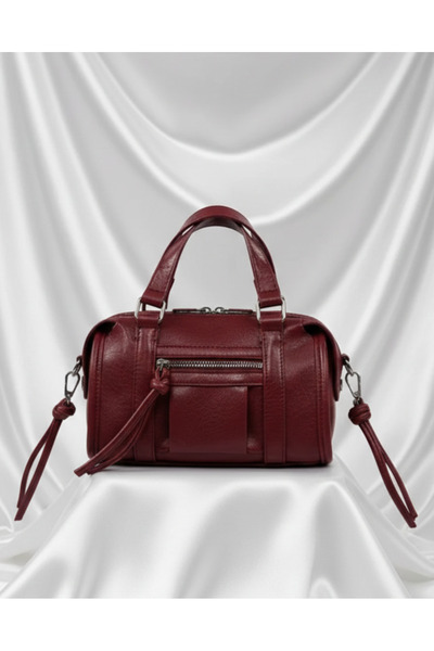 Çanta Trend Women's Mini Bowling Bag Claret Red