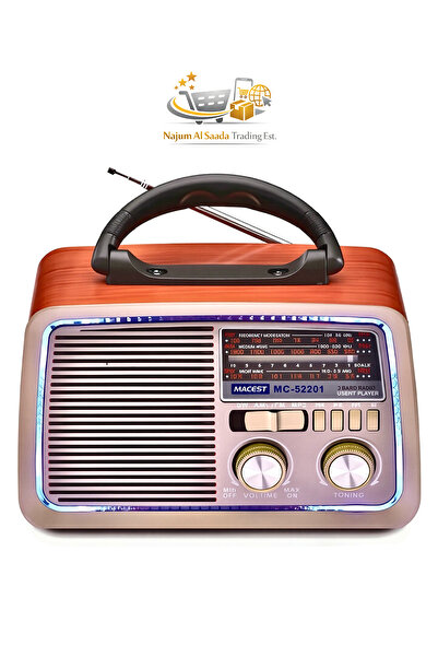 Generic راديو بلوتوث MACEST، راديو FM/AM/SW، مكبر صوت، مشغل MP3 USB، راديو كه...