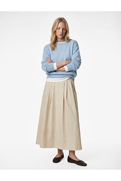 Koton Pamuklu Uzun Kollu Bisiklet Yaka Triko Oversize Kazak