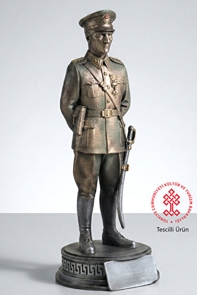 AF SANART Atatürk Üniformalı Dekoratif biblo Heykel
