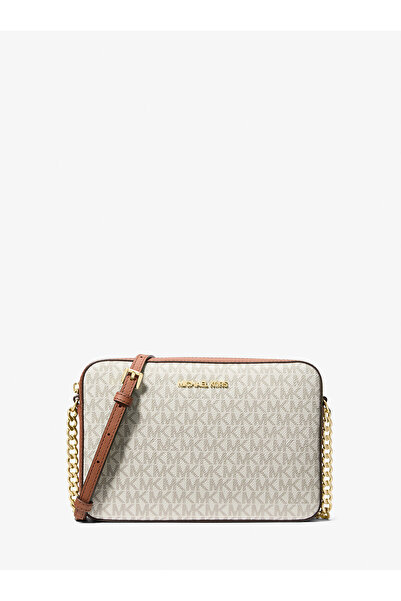 Michael Kors Jet Set Çapraz Askılı Kadın Çanta Vanilya