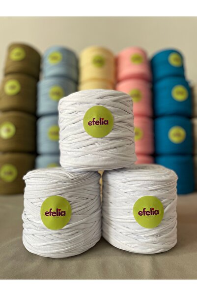 Leila shop Fir de bumbac pieptănat alb pentru tricotat genți - (600-650g) 1 BUC