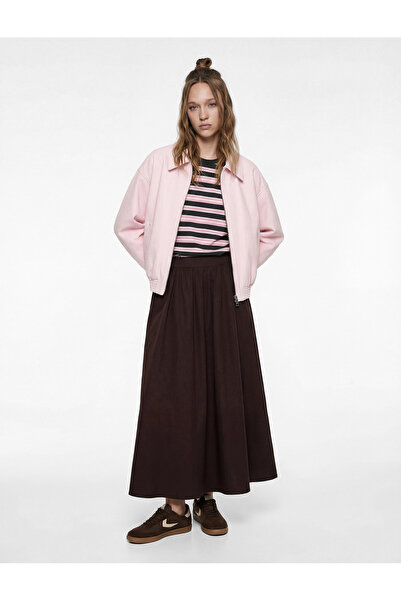 Koton Classic Collar Pocket Detailed Cotton Zipper Jacket