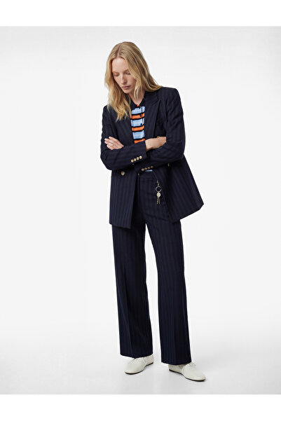 Koton Ίσια Γραμμή Με τσέπες Ίσιο Φαρδιά μπατζάκια Ριγέ Παντελόνι