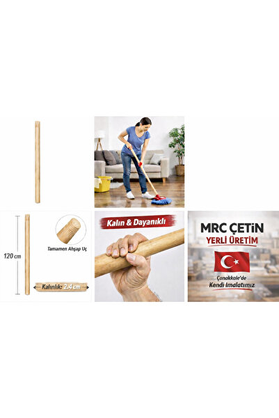 MRÇÇETİN Fırça Sapı Ahşap 120 Cm Professional By Mrc